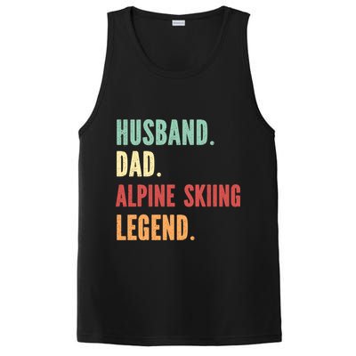 Alpine Skiing Athlete Dad Husband Father Gift PosiCharge Competitor Tank