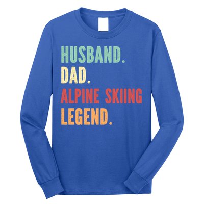 Alpine Skiing Athlete Dad Husband Father Gift Long Sleeve Shirt
