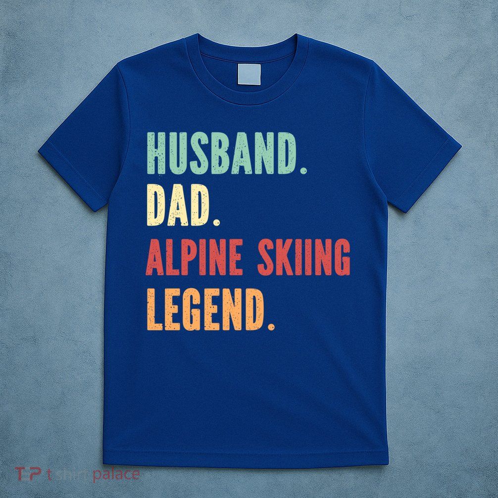 Alpine Skiing Athlete Dad Husband Father Gift T-Shirt