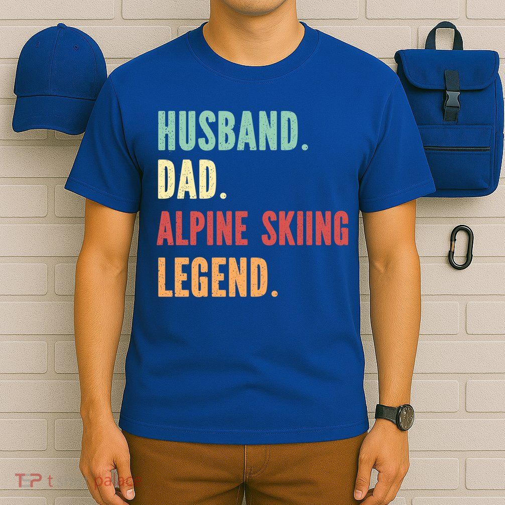 Alpine Skiing Athlete Dad Husband Father Gift T-Shirt