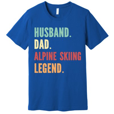 Alpine Skiing Athlete Dad Husband Father Gift Premium T-Shirt