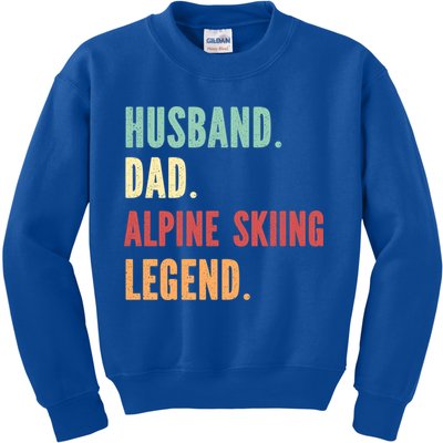 Alpine Skiing Athlete Dad Husband Father Gift Kids Sweatshirt