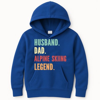 Alpine Skiing Athlete Dad Husband Father Gift Kids Hoodie