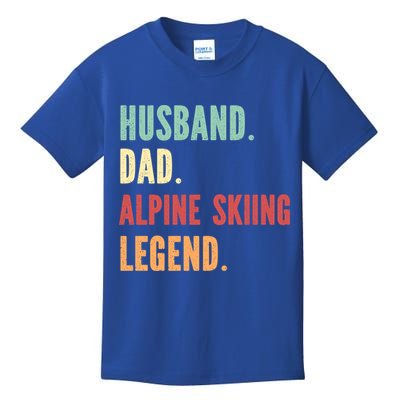 Alpine Skiing Athlete Dad Husband Father Gift Kids T-Shirt