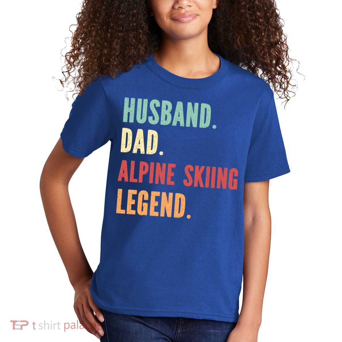 Alpine Skiing Athlete Dad Husband Father Gift Kids T-Shirt
