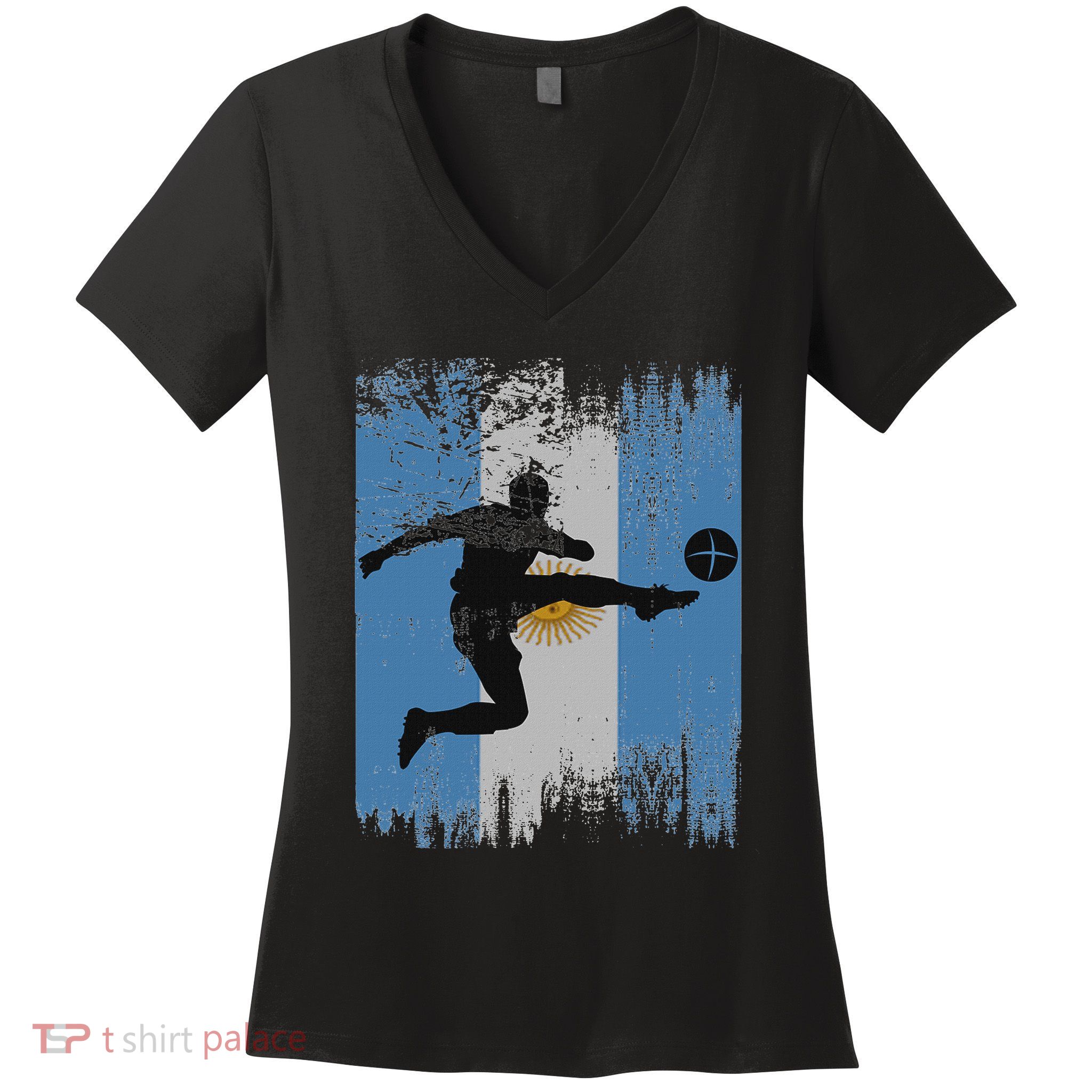 Argentina Soccer Argentina Football Argentina Futbol Women's V-Neck T-Shirt
