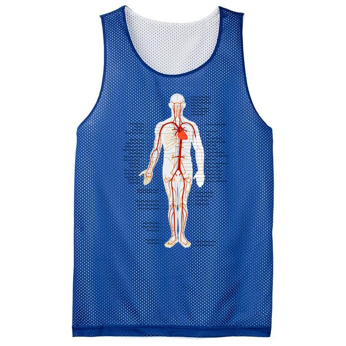 Arterial System Anatomy Heart Vascular Medical Gift Mesh Reversible Basketball Jersey Tank