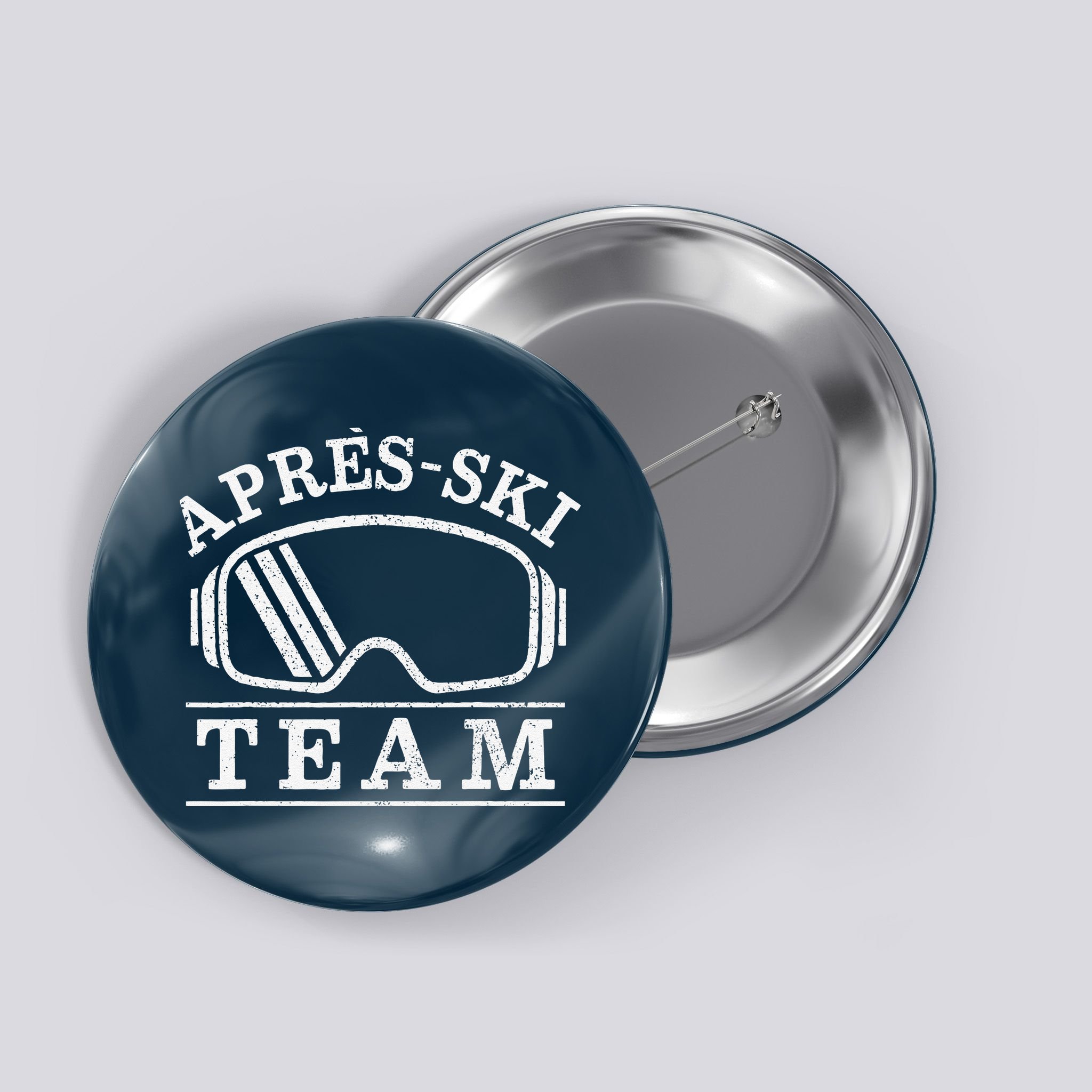 Apres Ski All Day Ski Cool Skier Winter Sports Skiing Button