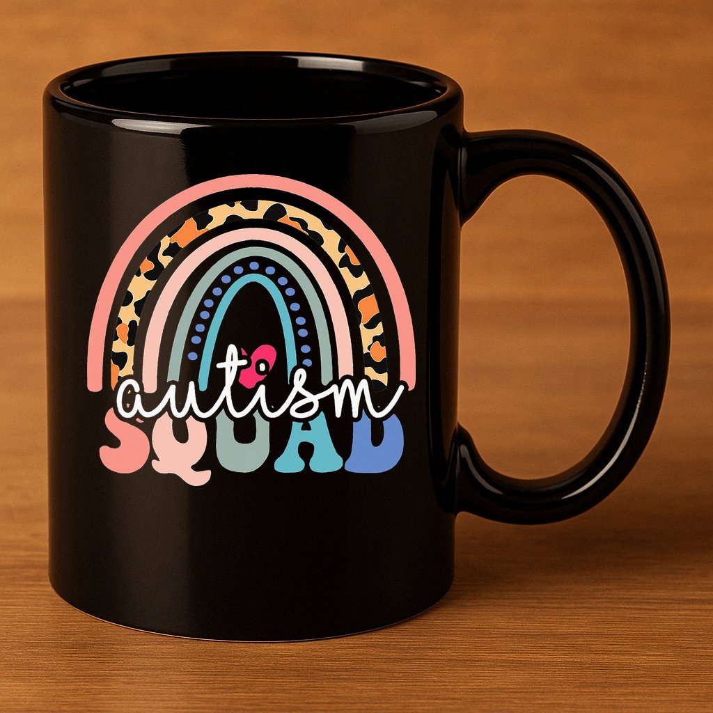 Autism Squad Autism Awareness Support Kindness 11oz C Handle Ceramic Mug