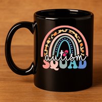 Autism Squad Autism Awareness Support Kindness 11oz C Handle Ceramic Mug