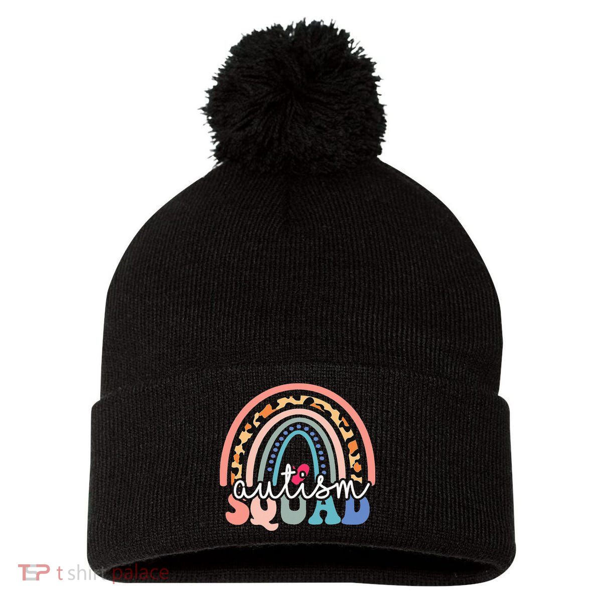 Autism Squad Autism Awareness Support Kindness Pom Pom 12in Knit Beanie