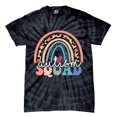 Autism Squad Autism Awareness Support Kindness Tie-Dye T-Shirt