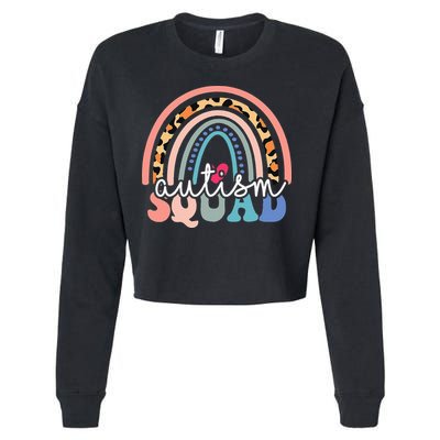 Autism Squad Autism Awareness Support Kindness Cropped Pullover Crew