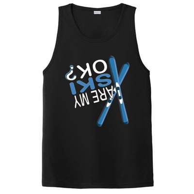 Apres Ski Are My Ski Ok? Ski Saying Funny Cool Gift PosiCharge Competitor Tank