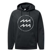 Aquarius Sign – Astrology Zodiac Performance Fleece Hoodie