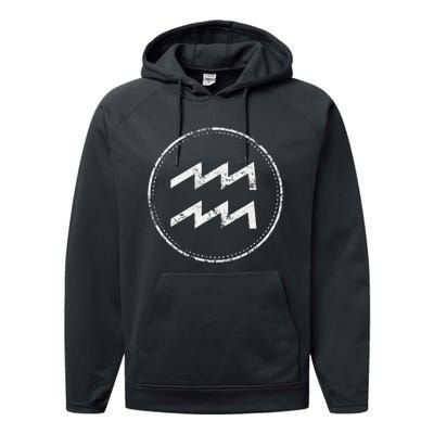 Aquarius Sign – Astrology Zodiac Performance Fleece Hoodie