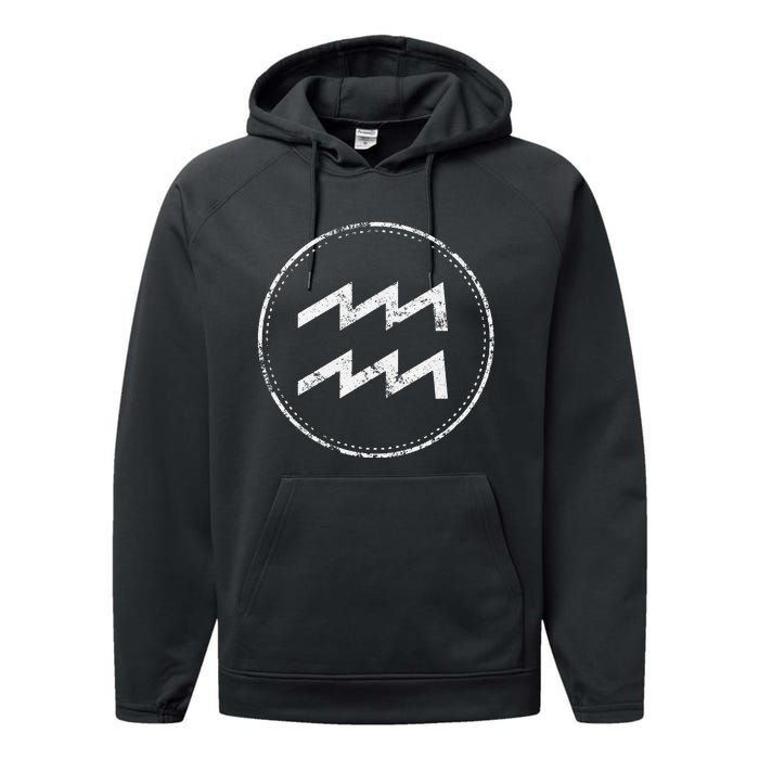 Aquarius Sign – Astrology Zodiac Performance Fleece Hoodie