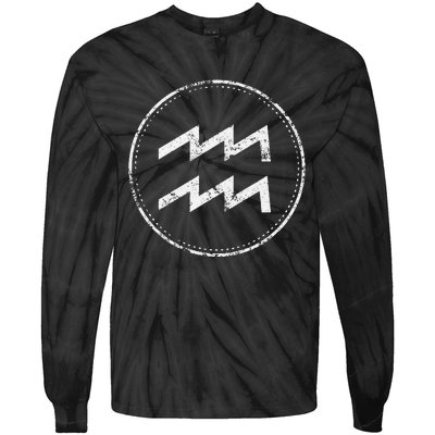 Aquarius Sign – Astrology Zodiac Tie-Dye Long Sleeve Shirt