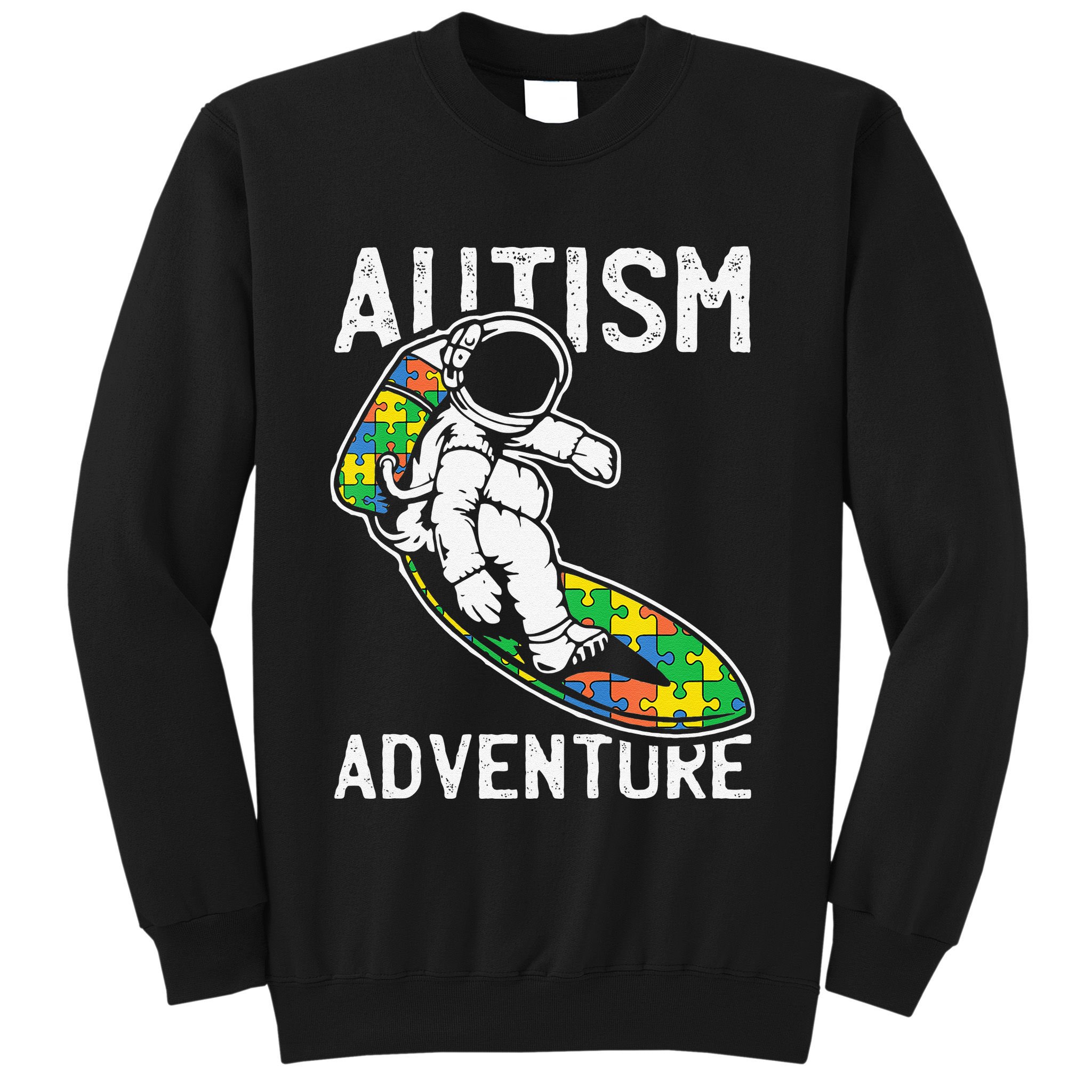 Astronaut Surfing Autism Awareness Gifts For Autistic Sweatshirt
