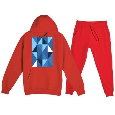 Abstract Shape Premium Hooded Sweatsuit Set