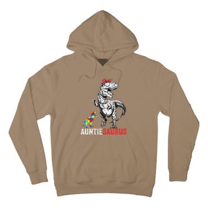 Auntie Saurus Auntiesaurus Autism Awareness Hoodie