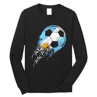 Argentina Soccer Argentinian Flag Pride Soccer Player Long Sleeve Shirt