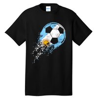 Argentina Soccer Argentinian Flag Pride Soccer Player Tall T-Shirt