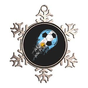 Argentina Soccer Argentinian Flag Pride Soccer Player Metallic Star Ornament