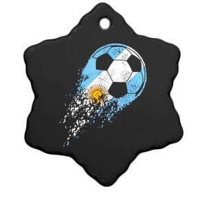 Argentina Soccer Argentinian Flag Pride Soccer Player Ceramic Star Ornament