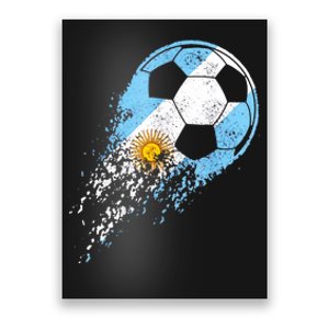 Argentina Soccer Argentinian Flag Pride Soccer Player Poster