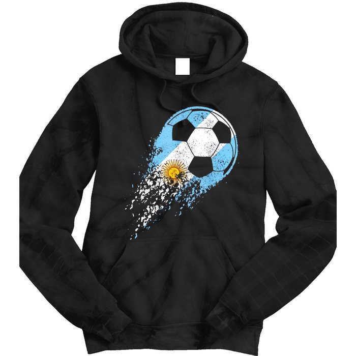 Argentina Soccer Argentinian Flag Pride Soccer Player Tie Dye Hoodie