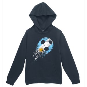 Argentina Soccer Argentinian Flag Pride Soccer Player Urban Pullover Hoodie