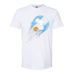 Argentina Soccer Argentinian Flag Pride Soccer Player Softstyle CVC T-Shirt