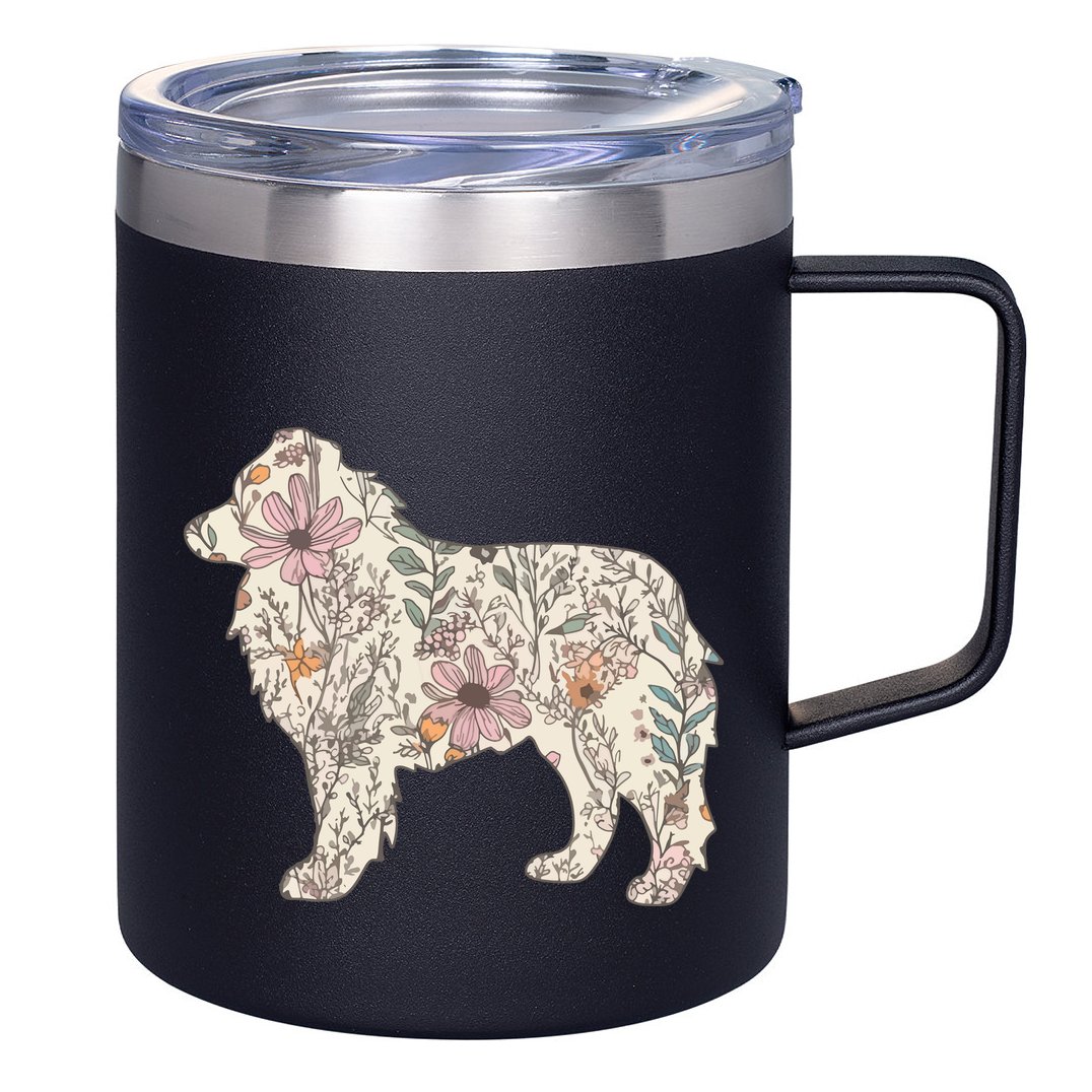 Australian Shepherd Aussie Dog Mom 12oz Stainless Steel Coffee Mug