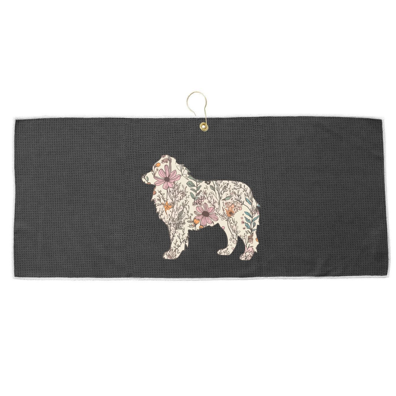 Australian Shepherd Aussie Dog Mom Large Microfiber Waffle Golf Towel