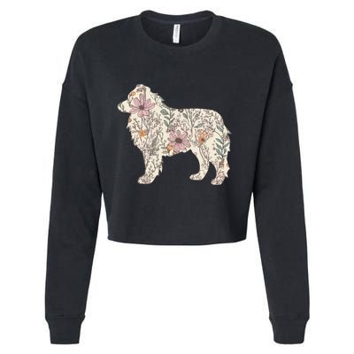 Australian Shepherd Aussie Dog Mom Cropped Pullover Crew
