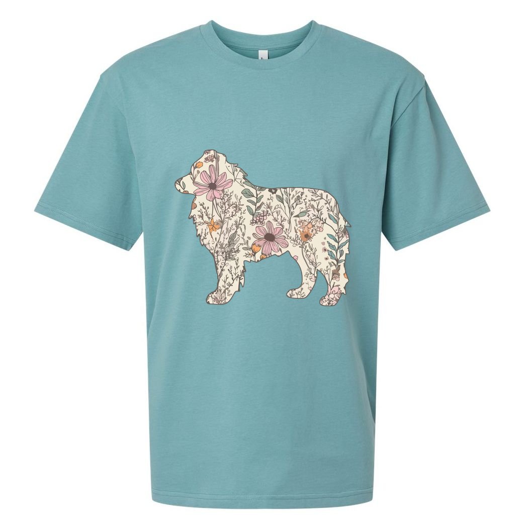 Australian Shepherd Aussie Dog Mom Sueded Cloud Jersey T-Shirt