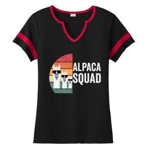 Alpaca Squad Apparel LLama Lovers Friendship Cute Alpacas Ladies Halftime Notch Neck Tee