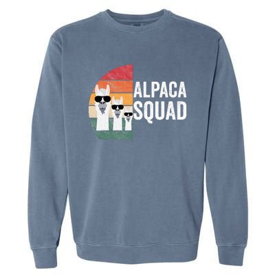 Alpaca Squad Apparel LLama Lovers Friendship Cute Alpacas Garment-Dyed Sweatshirt