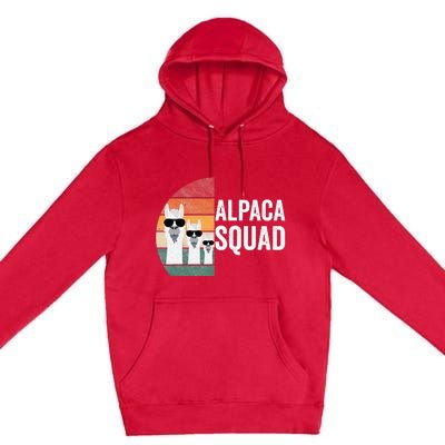 Alpaca Squad Apparel LLama Lovers Friendship Cute Alpacas Premium Pullover Hoodie