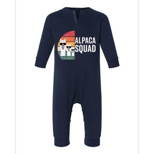 Alpaca Squad Apparel LLama Lovers Friendship Cute Alpacas Infant Fleece One Piece