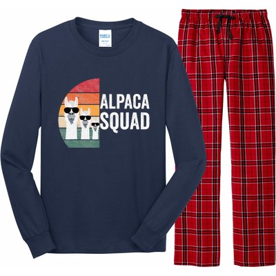 Alpaca Squad Apparel LLama Lovers Friendship Cute Alpacas Long Sleeve Pajama Set