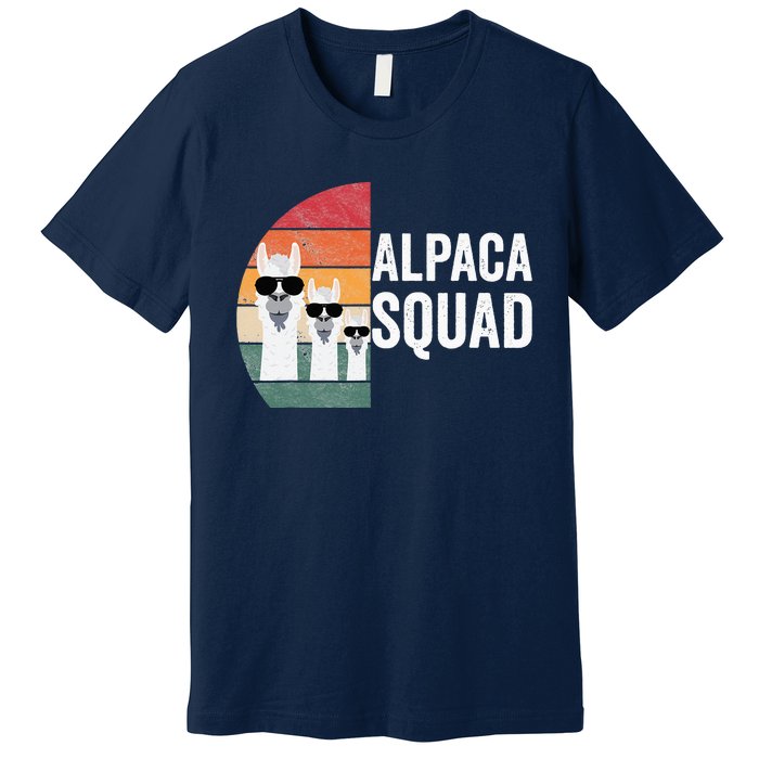 Alpaca Squad Apparel LLama Lovers Friendship Cute Alpacas Premium T-Shirt