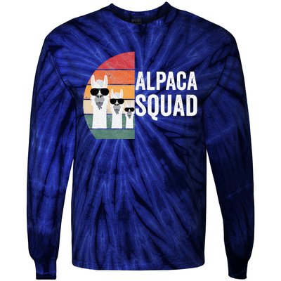 Alpaca Squad Apparel LLama Lovers Friendship Cute Alpacas Tie-Dye Long Sleeve Shirt