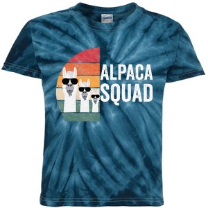 Alpaca Squad Apparel LLama Lovers Friendship Cute Alpacas Kids Tie-Dye T-Shirt