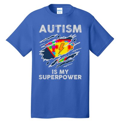 Autism Superpower Autism Awareness Day Gift Tall T-Shirt