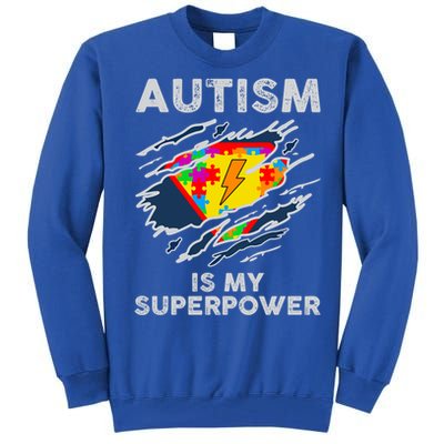 Autism Superpower Autism Awareness Day Gift Tall Sweatshirt