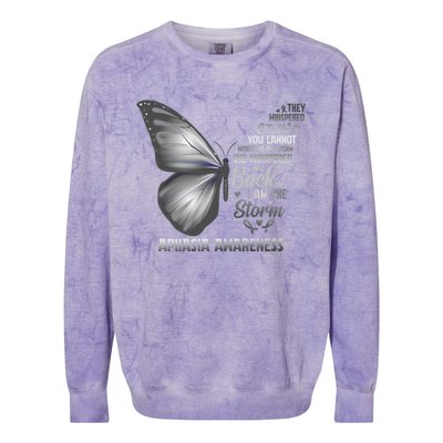 Aphasia Support Awareness Print Gift Colorblast Crewneck Sweatshirt