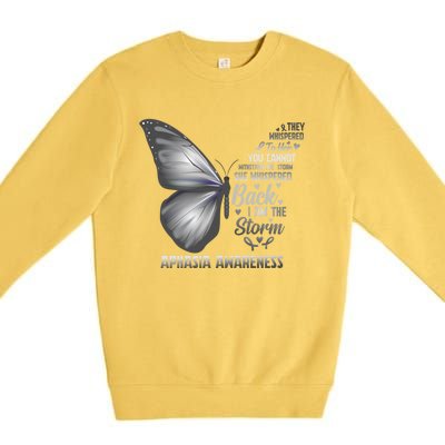 Aphasia Support Awareness Print Gift Premium Crewneck Sweatshirt