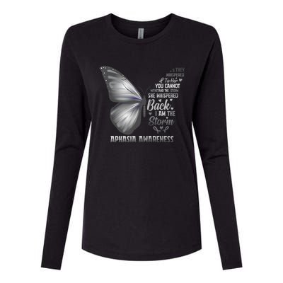 Aphasia Support Awareness Print Gift Womens Cotton Relaxed Long Sleeve T-Shirt